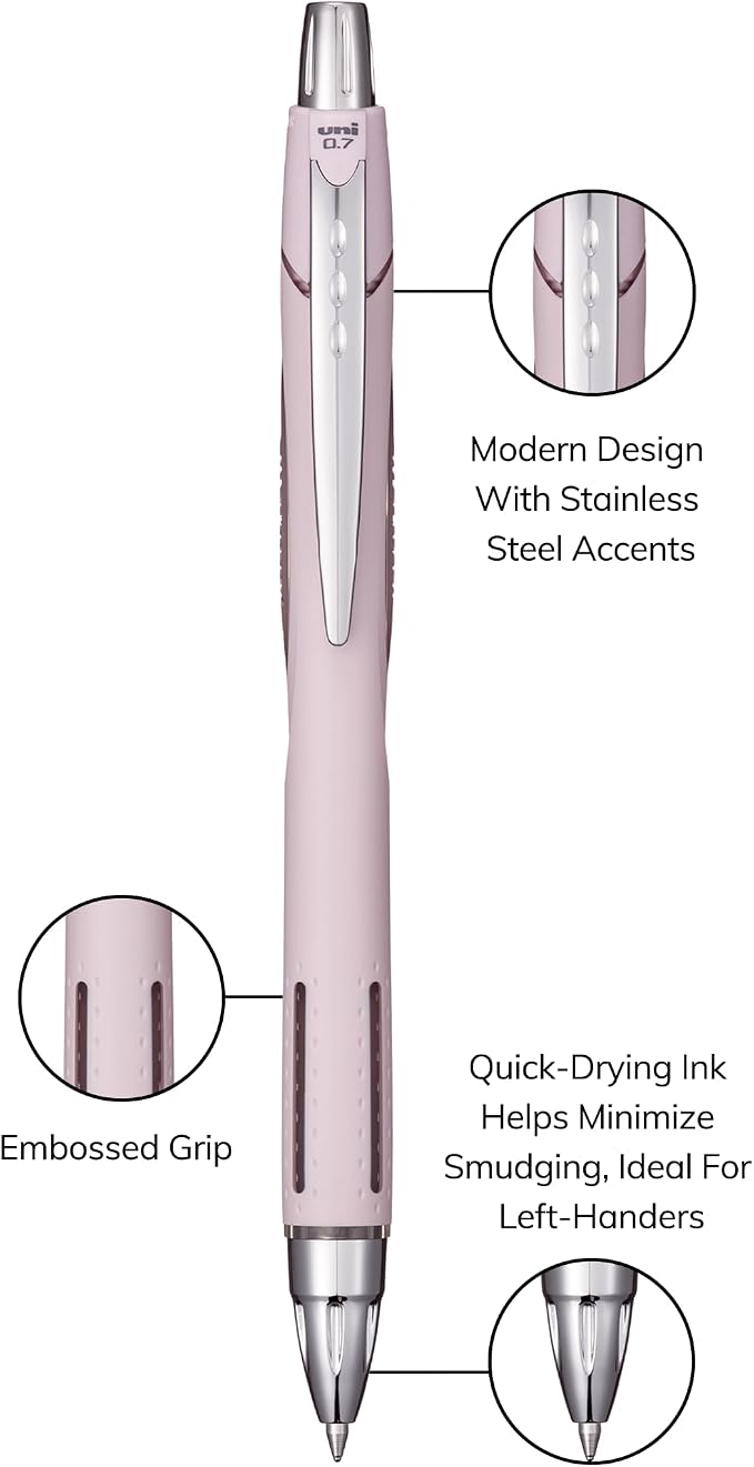 Uni-Ball Jetstream RT Ballpoint Pen, Fine Point, Lavender Barrel, 6 Pens - Image 3