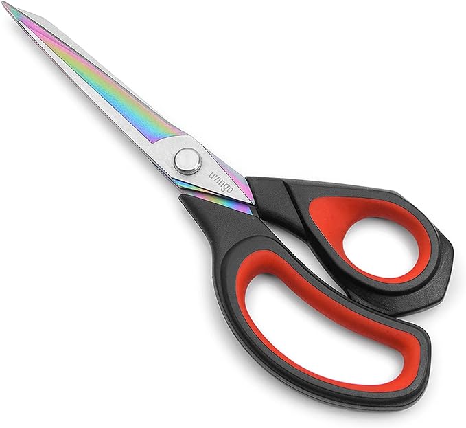 LIVINGO Premium Tailor Scissors Heavy Duty Multi-Purpose Titanium Coating by LIVINGO