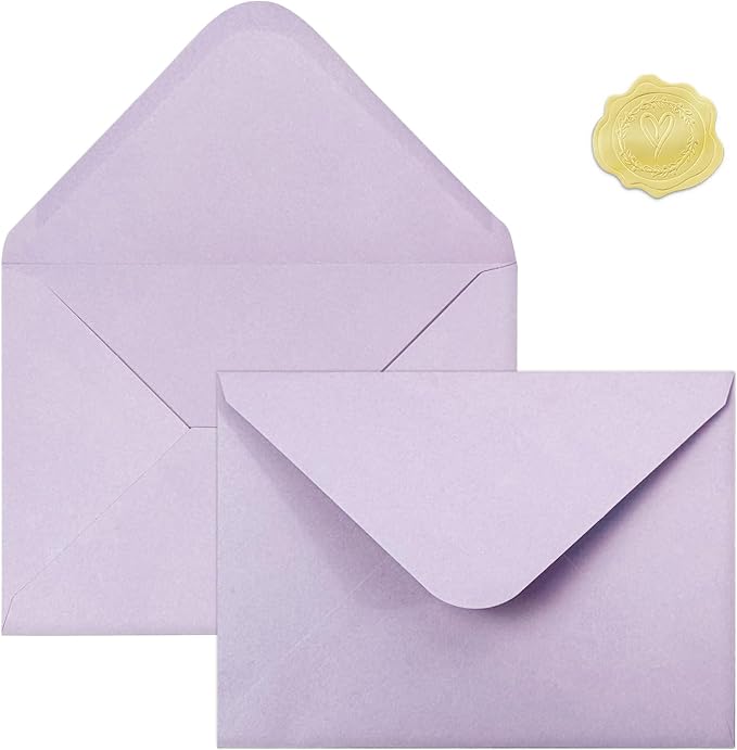 50 PCS Purple Colorful A7 Envelopes by YINUOYOUJIA
