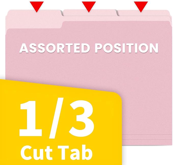 SUNEE File Folders, 18 Pack Manilla Folders 8.5 x 11, Colored Folders Office - Image 3