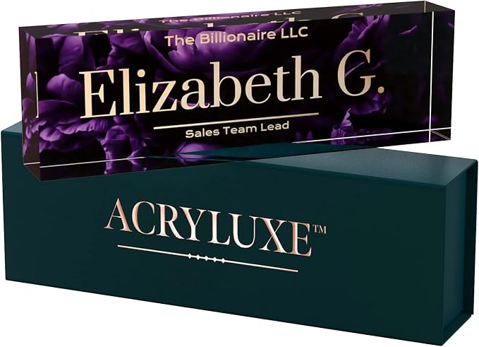 Desk Name Plate Personalized, Custom Name Plates 2½/x8 Inches, Thick by MySignCenter