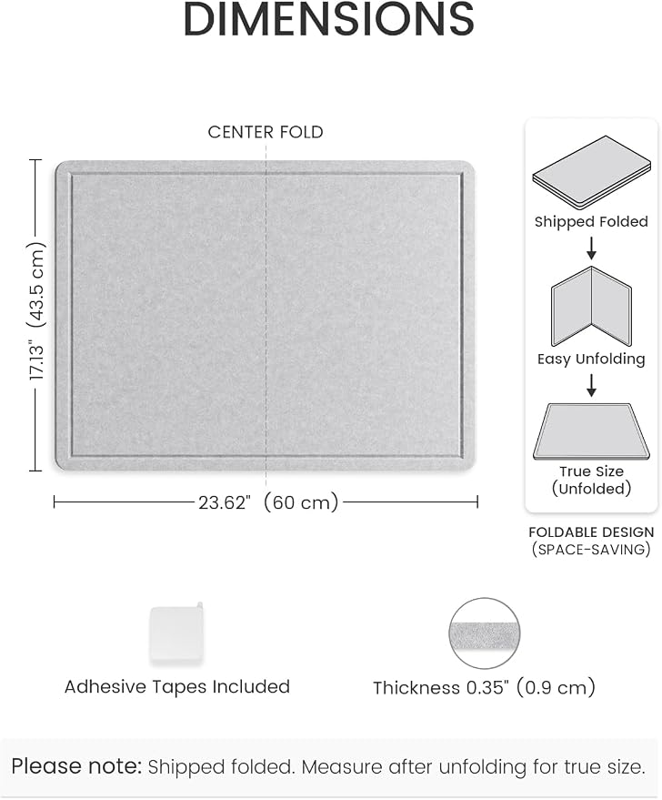 Fluxynara Bulletin Board, 23.6" x 17.5" Cork Board Alternative - Image 2