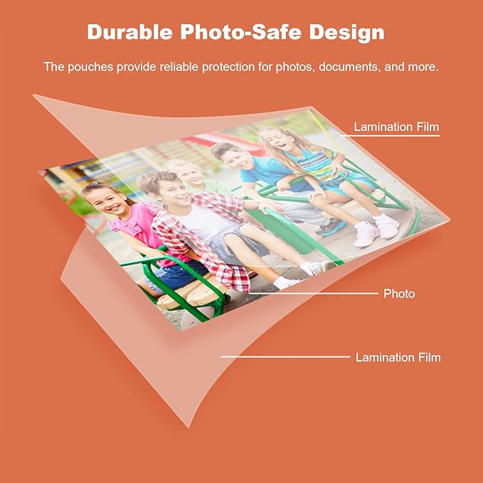 FungLam Thermal Laminating Pouches, 8.9 x 11.4-Inches, 3 mil Thick, 200-Pack, Clear Thermal Laminating Plastic Paper Laminator Sheets-DeskLoop Office
