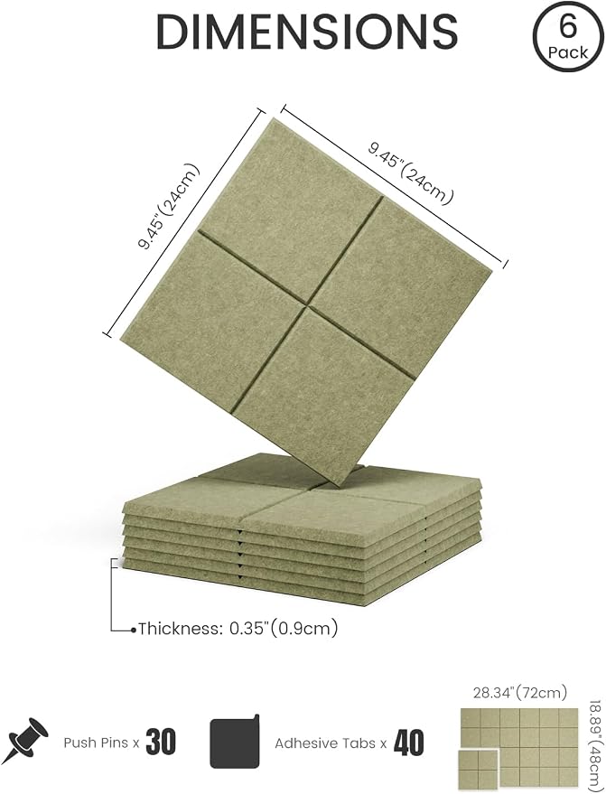 Felt Bulletin Board Tiles -28"x18" Cork Board Alternative - Image 2