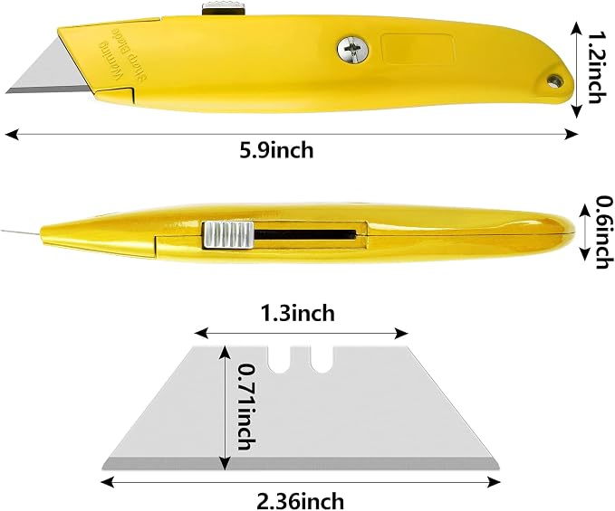DIYSELF 2Pack Utility Knife Box Cutter Retractable Blade Heavy Duty PVC Pipe - Image 4