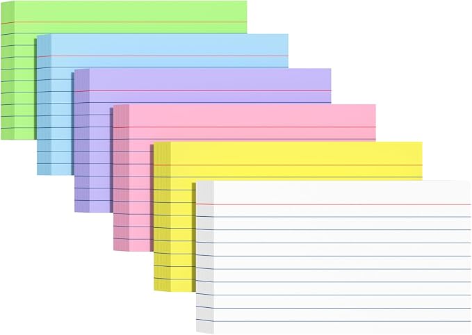 Colored Index Cards 3 X 5, Flash Cards by Glyanlee