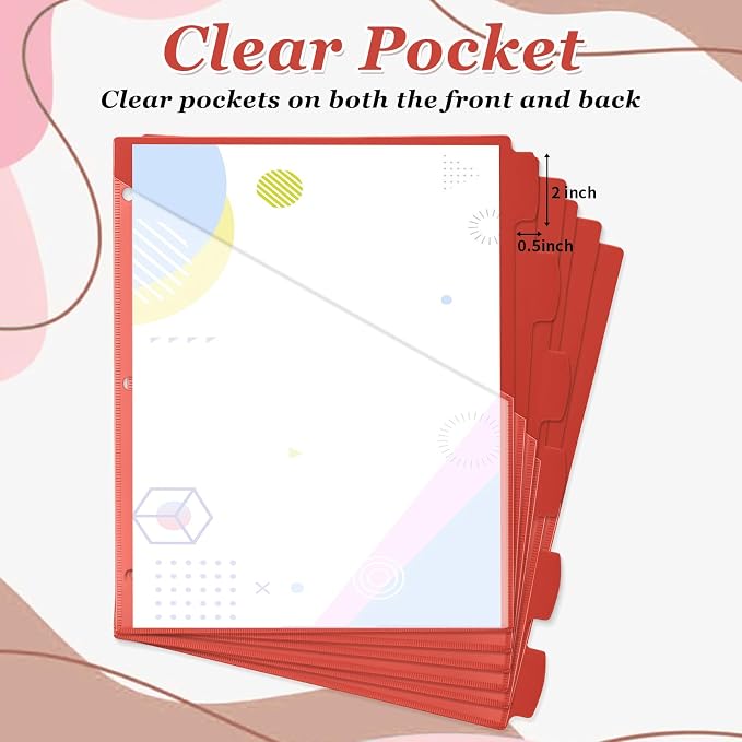 Epakh 12 Pcs Binder Dividers for 3 Rings Binders Index Dividers - Image 3