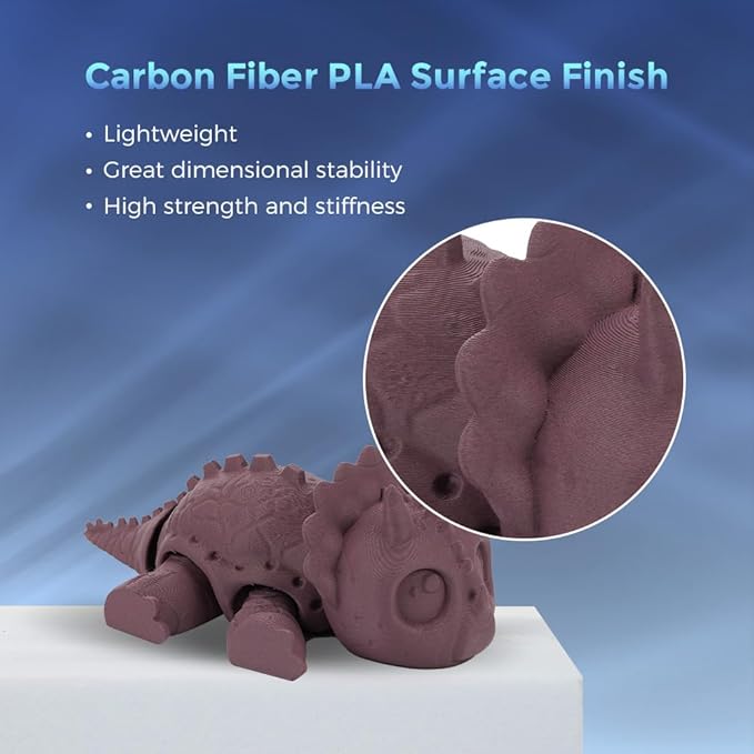 FLASHFORGE Carbon Fiber PLA Filament 1.75mm, Carbon Fiber Reinforced PLA 3D Printer Filament, 1KG Spool Dimensional Accuracy +/- 0.02mm, High Strength & High Abrasion-Resistance (Dusty Pink)-DeskLoop Office