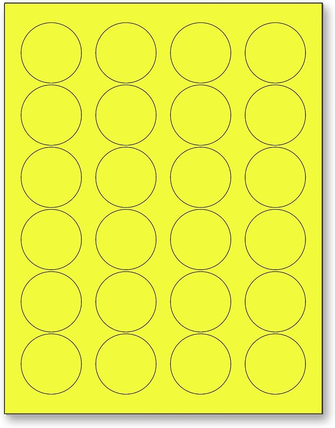 NextDayLabels - 8-1/2 x 11 Neon Color High Light Fluorescent Labels by NextDayLabels