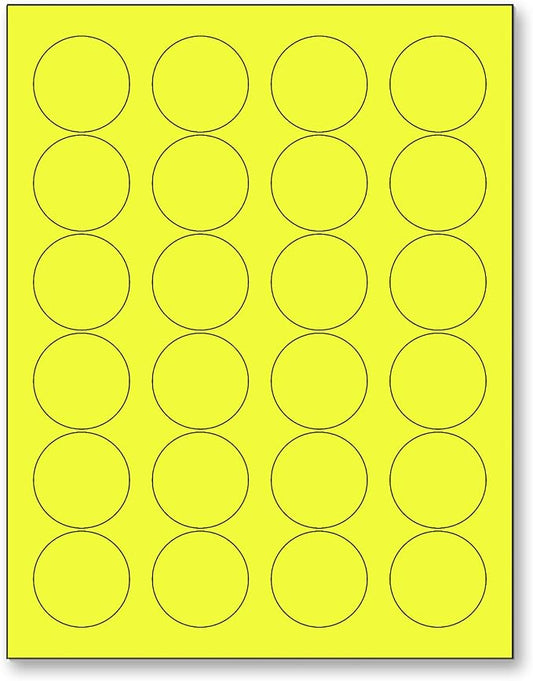 NextDayLabels - 8-1/2 x 11 Neon Color High Light Fluorescent Labels by NextDayLabels
