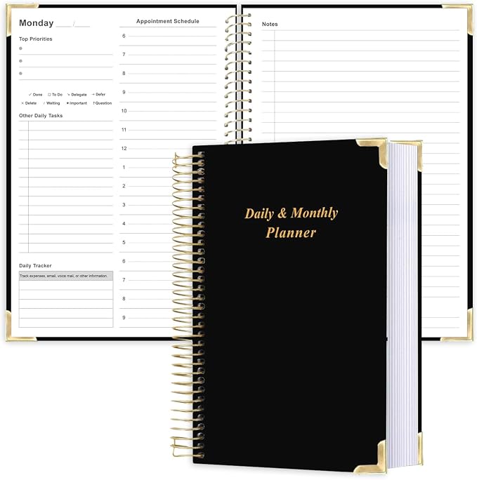 Undated Daily Planner 5.8"x8.5" by Qzyoneei