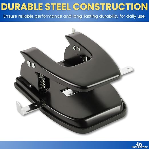 1InTheOffice 2 Hole Punch, Paper Puncher, Low Force Required, Jam Resistant - Image 4