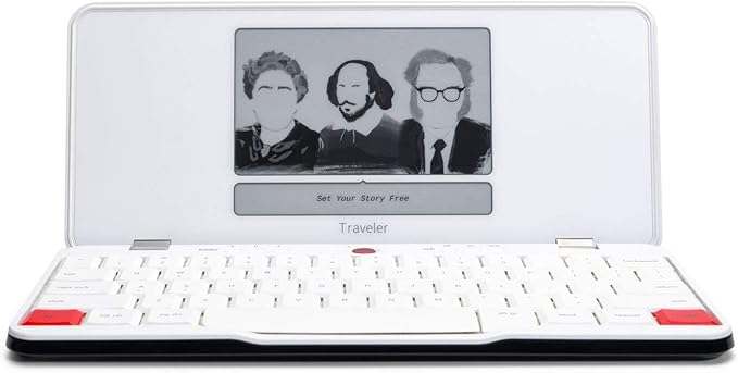 Freewrite Traveler | Lightweight and Portable Typewriter with E Ink Digital Screen for Distraction-Free Drafting | Word Processor with Wifi Cloud Sync and Long Battery Life for Writers on the Move-DeskLoop Office