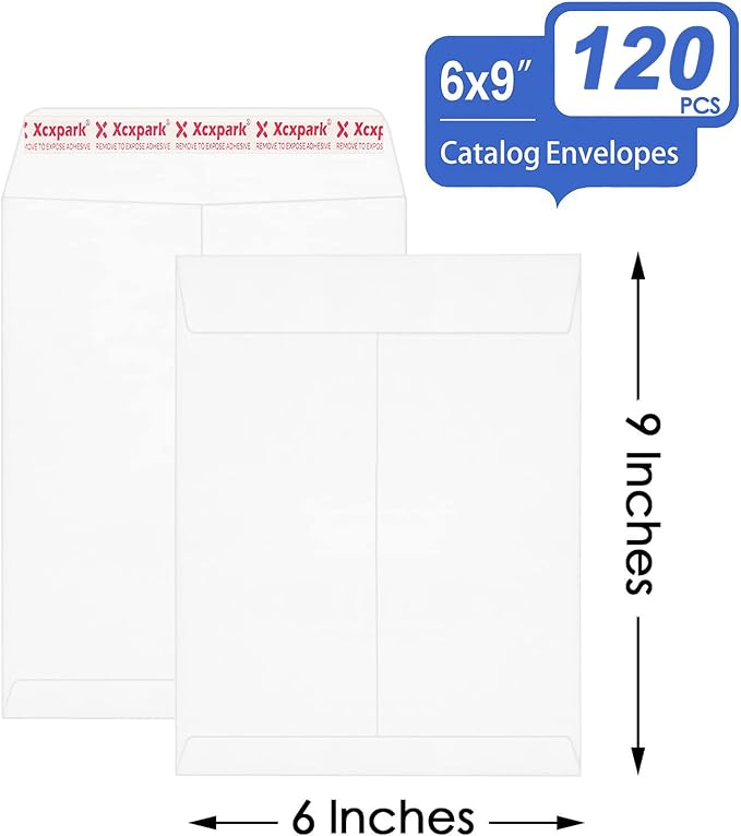 Xxcxpark 120 PCS 6x9 inches Security Catalog Envelopes Printable Self Seal - Image 2