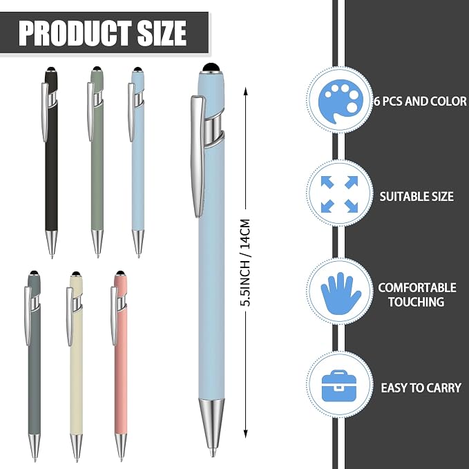 6 Pcs Blue Ink Ballpoint Pen - Image 2