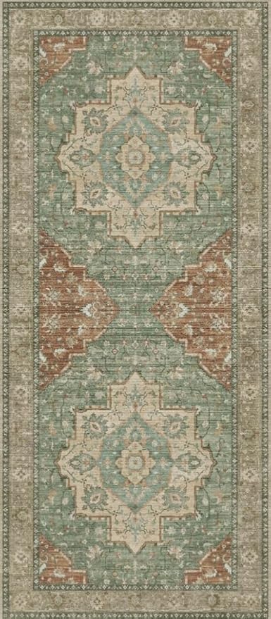 GENIMO Runner Rug 2'6"x6 Machine Washable Non Slip Vintage Hallway Runner Rug - Image 8