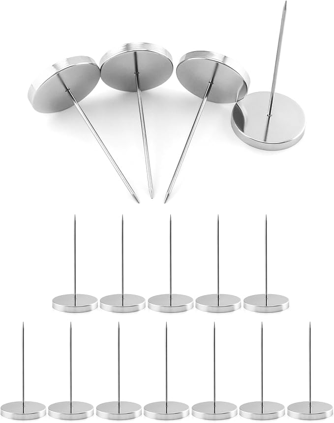 QWORK Desk Receipt Holder, 16 Pack Spike Stick Receipts Check Bill Fork by QWORK