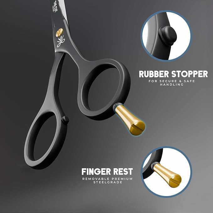 The Cut Factory® 6.5” Matte Black Luxury Hair Scissors – Ultra-Sharp High - Image 3
