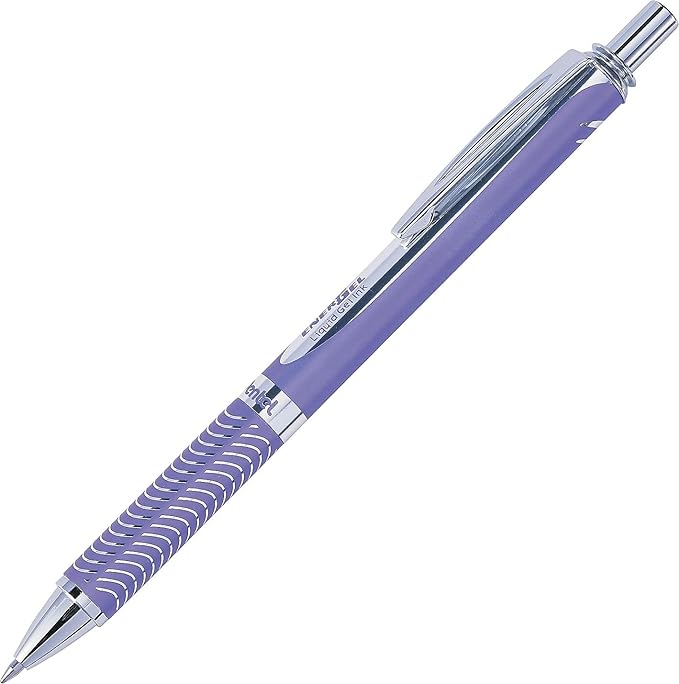 Pentel EnerGel Alloy RT Retractable Liquid Gel Pen, Violet Barrel, Violet Ink - Image 3