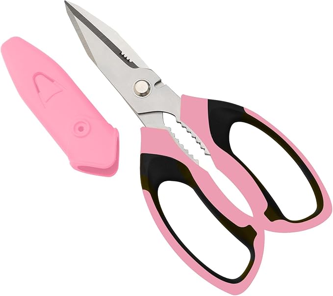 BoFuYuan 8-Inch Utility Scissors All Purpose Heavy Duty, Serrated Blade by BoFuYuan