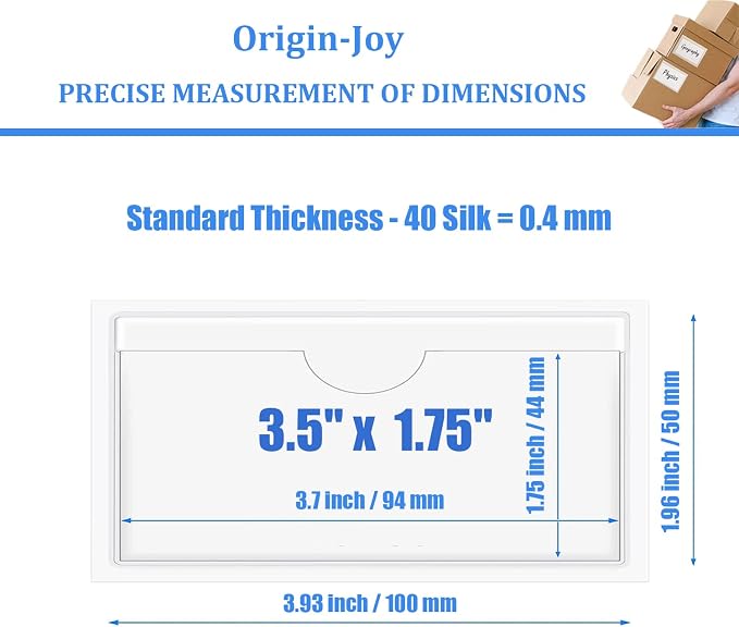 Origin-Joy 60 PCS Self Adhesive Index Card Pockets - Image 2