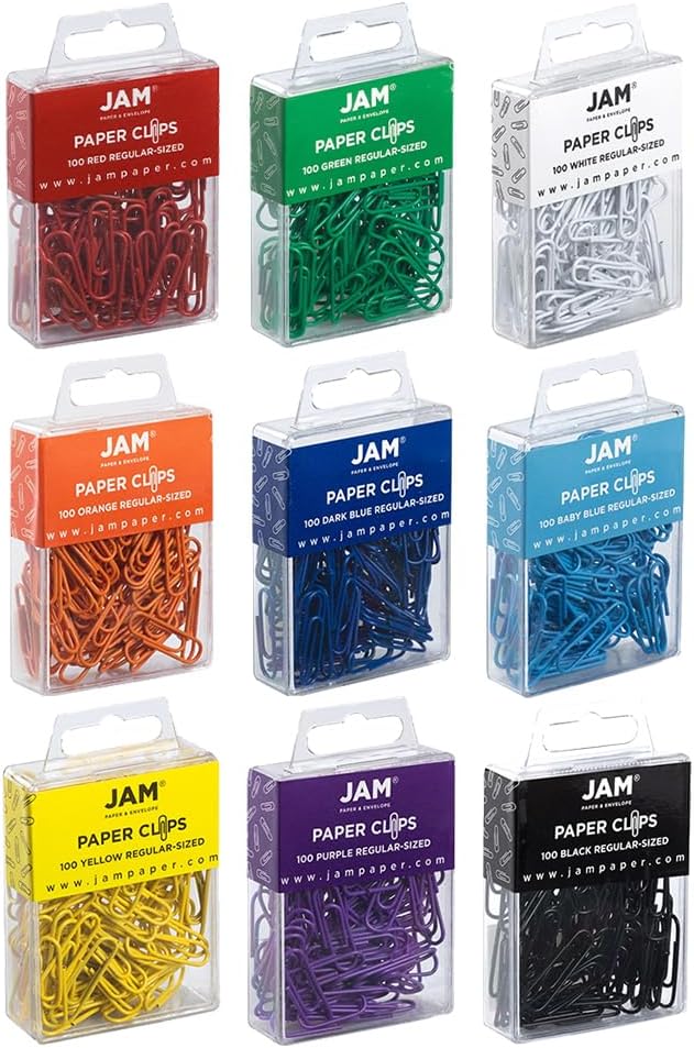 JAM PAPER Colorful Standard Paper Clips - Image 2