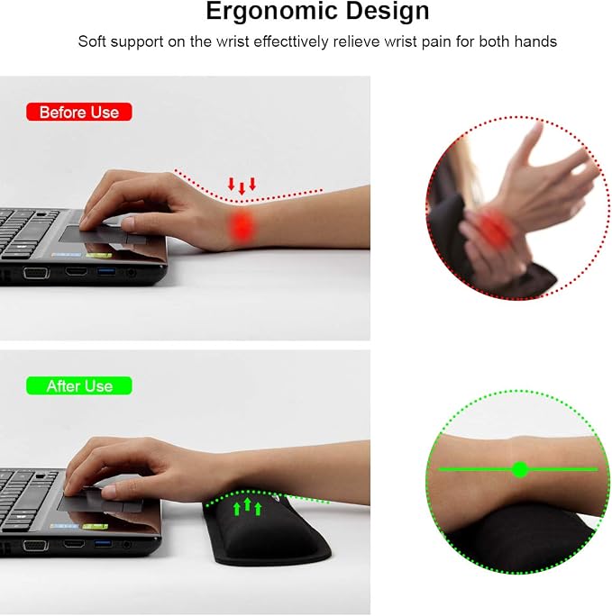 VECUU Keyboard Wrist Rest, Pad - Image 3