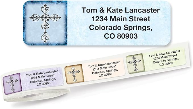 Rejoice Religious Rolled Personalized Return Address Mailing Labels by ColorfulImages