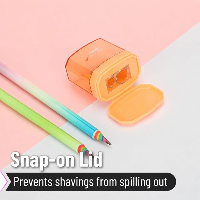Mr. Pen- Manual Pencil Sharpener, 4 Pack, Dual Holes | Compatible - Image 4