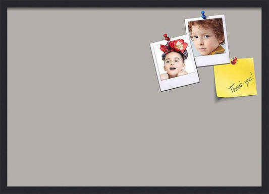 PinPix 34x24 Inch Cork Bulletin Board. This Decorative Framed Pin Board Comes with Dark Stone Design and a Satin Black Frame. Ideal for Home Office Decor or Message Board (PinPix-1808)-DeskLoop Office