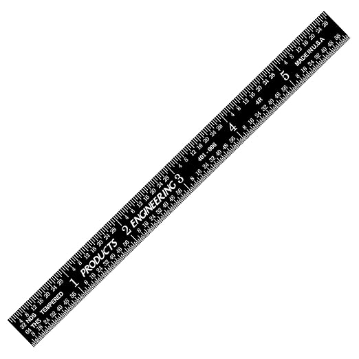 PEC Tools 6-inch Flexible Metal Ruler, High Contrast Machinist Rule, 4R - Image 2