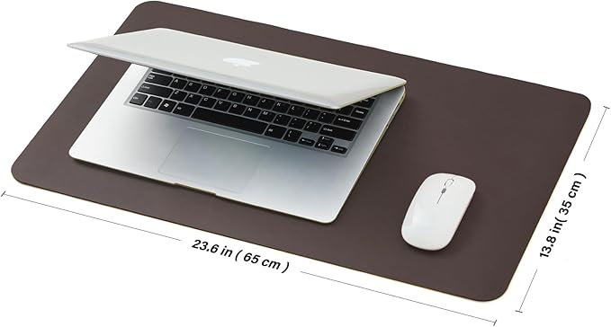 Cork Desk Mat - Small Dual-Sided Desk Pad for Office and Home - Desk Organization and Accessories - Ideal for Large Mouse Pad and Small Desk Mats on Top of Desks(Coffee,23.6"x 13.8")-DeskLoop Office