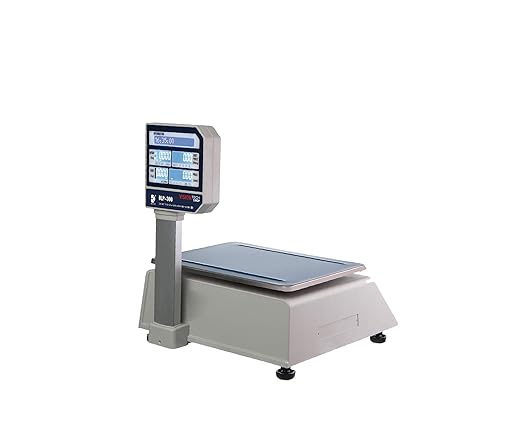 VisionTechShop DLP-300 Label Printing Scale Pole Display, 30/60lbs Capacity, 0.01/0.02lbs, NTEP Legal for Trade with a Free 1 case CAS LST-8010 UPC Label, 58 x 40mm-DeskLoop Office