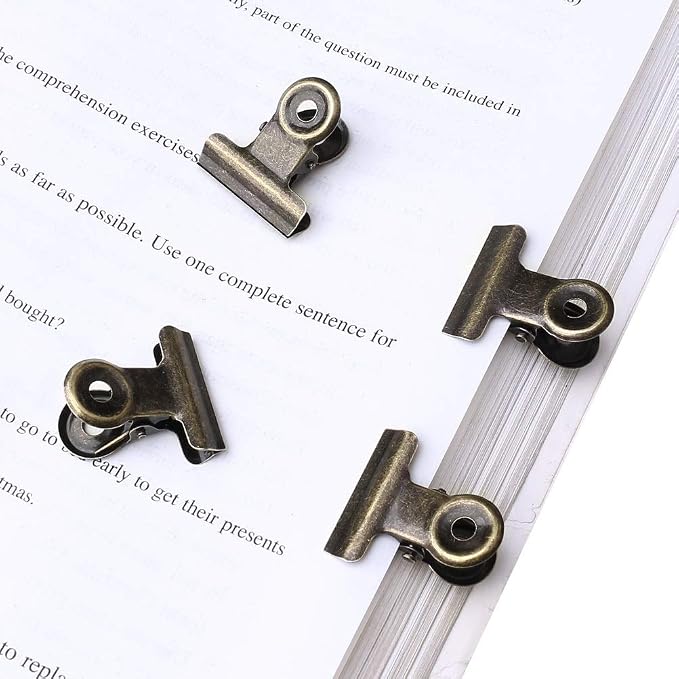 100 Pack Metal Hinge Clips, Small Metal Clip Money Binder Paper Clips - Image 6
