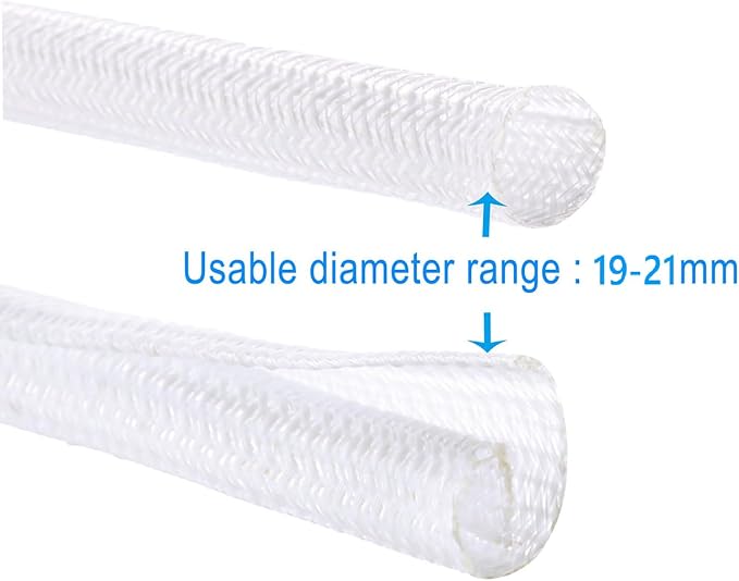 QCSIW 3/4"-50ft Extra-Long Braided Cable Sleeve Protector - Image 7