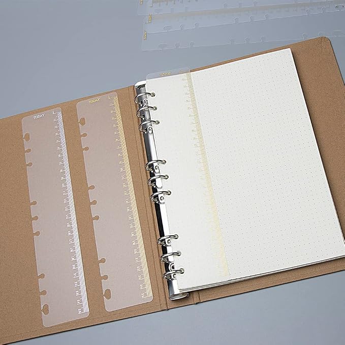 10pcs B5 Binder Dividers Ruler Gold Hot Stamping 25cm Scale 9 Holes Gilding - Image 6