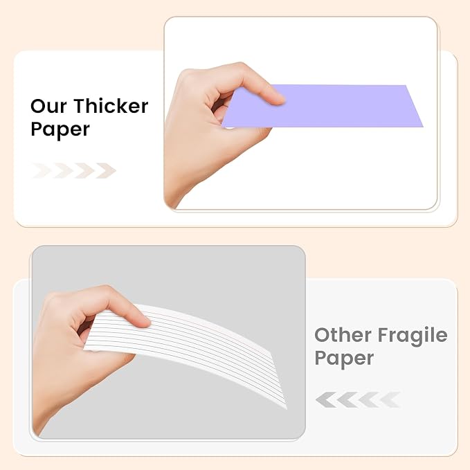 Index Cards 3x5 Inch, Flash Cards, Blank Purple Note Cards Paper - Image 4