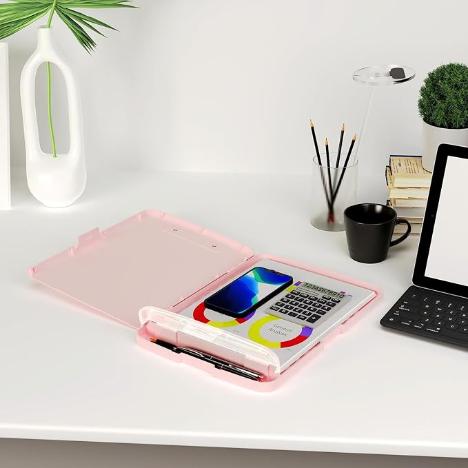 Piasoenc Clipboard with Storage, 8.5 x 11 Organization Box with Pen Holder and - Image 7
