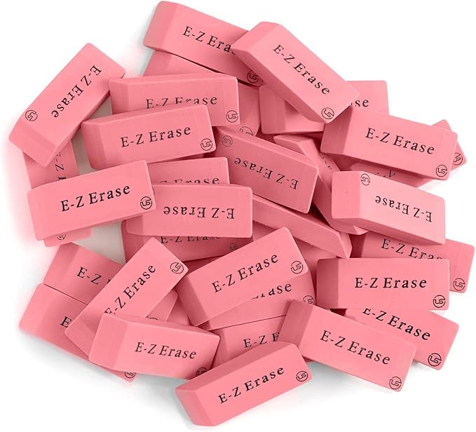 Pink Erasers, Latex Free Pink Pearl Erasers - Image 6