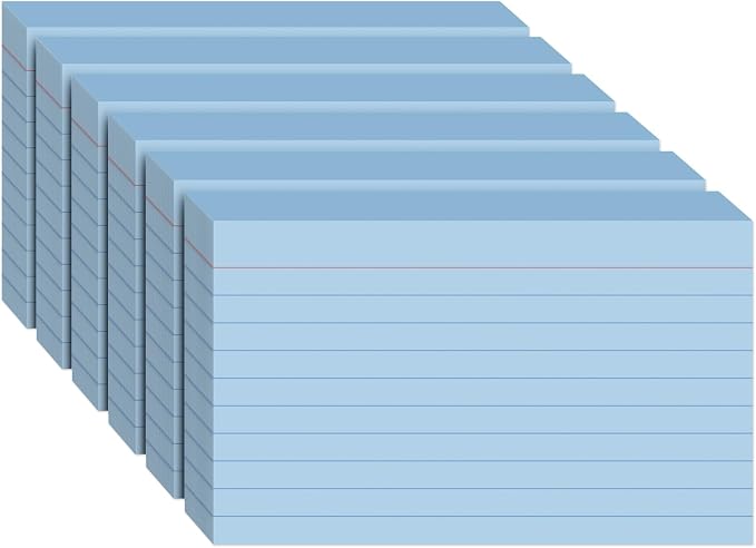 300PCS Index Cards 3 x 5 Inch, Lined Flashcards Notecards, Flash Cards by WAYISUL