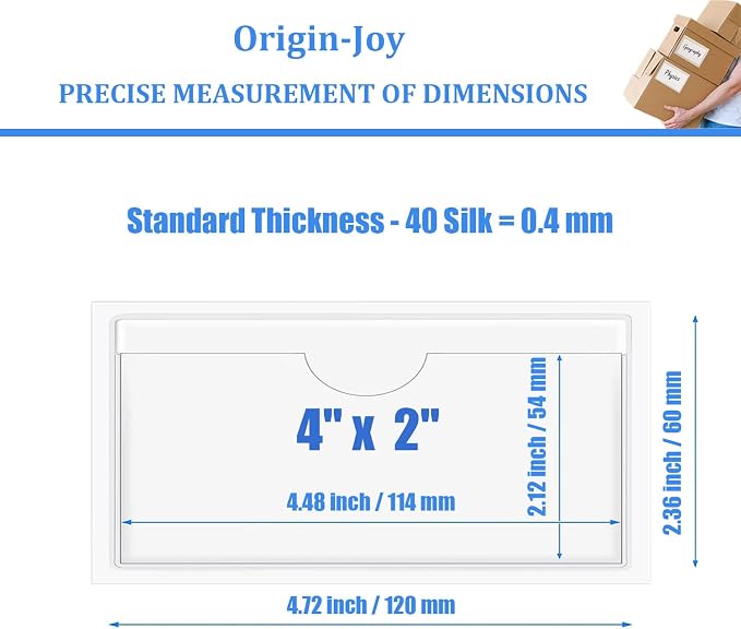 Origin-Joy 60 PCS Self Adhesive Index Card Pockets - Image 2
