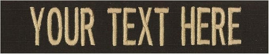 Custom Uniform Name Tapes Solid Colors. Dark Brown Fabric, 3.5 Inch Hook by NORTHERNSAFARI