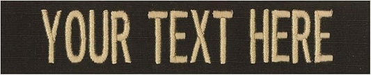 Custom Uniform Name Tapes Solid Colors. Dark Brown Fabric, 5 Inch Sew on by NORTHERNSAFARI