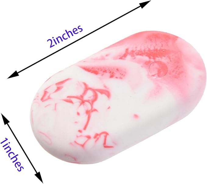 19PCS Cute Marble Erasers for Kids Bulk, Oval Fun for Classroom Back to School - Image 2