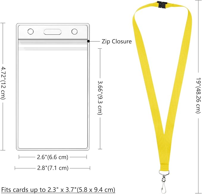 48-Pack Yellow Breakaway Lanyards - Image 3