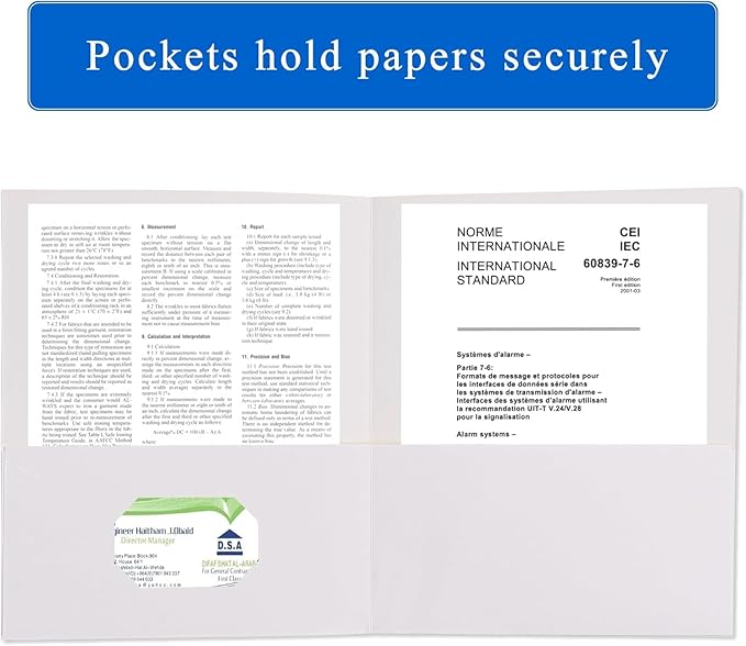 Zzrywuty 100 Packs Two Pocket File Folders - Image 3