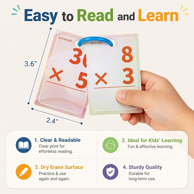 Multiplication and Division Flash Cards, Math Games Flash Cards - Image 2