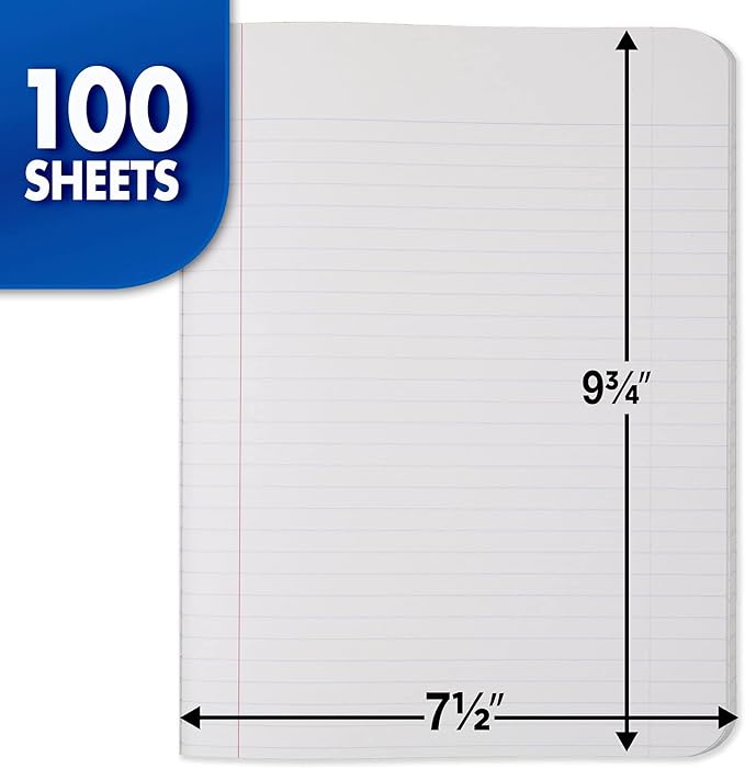 Mead Composition Notebook, College Ruled Paper, 9-3/4" x 7-1/2", 100 Sheets - Image 2