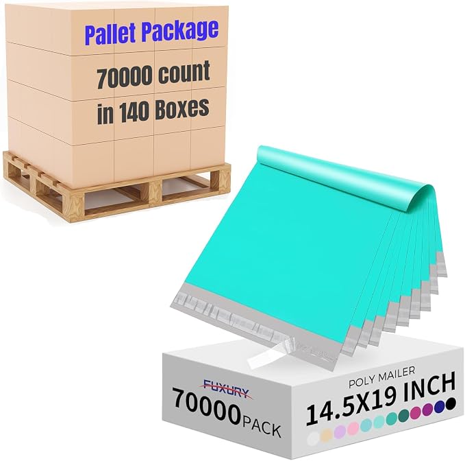 Fuxury 70000 Pcs 14.5X19" Poly Mailers Envelopes Shipping Bags by Fuxury