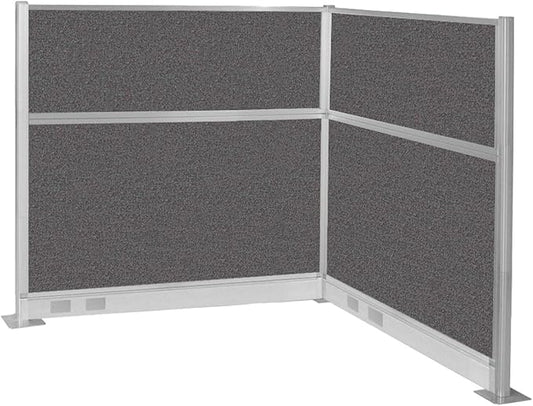 Versare Pre-Configured Hush Panel Electric Cubicle | Workstation Divider Walls | Cubicle Privacy Panels | Office Partition Walls-DeskLoop Office
